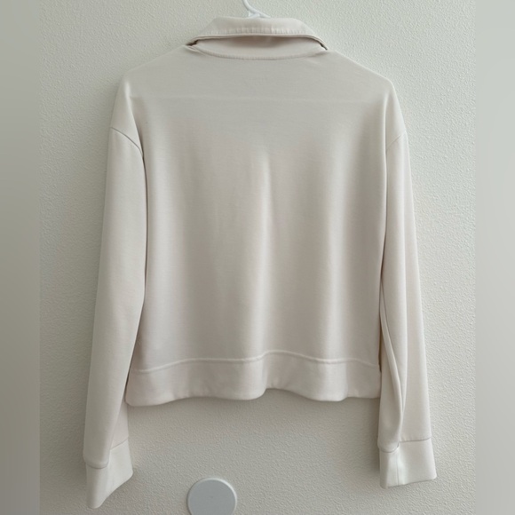 Athleta Seasoft Quarter Zip Pullover in Magnolia White size XS - Picture 3 of 9